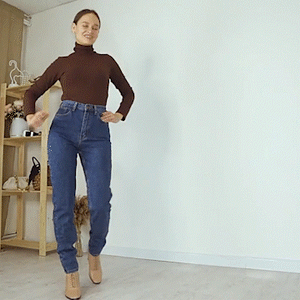 Pants Vintage High Waist Jeans Woman