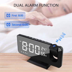 Mirror projection alarm clock