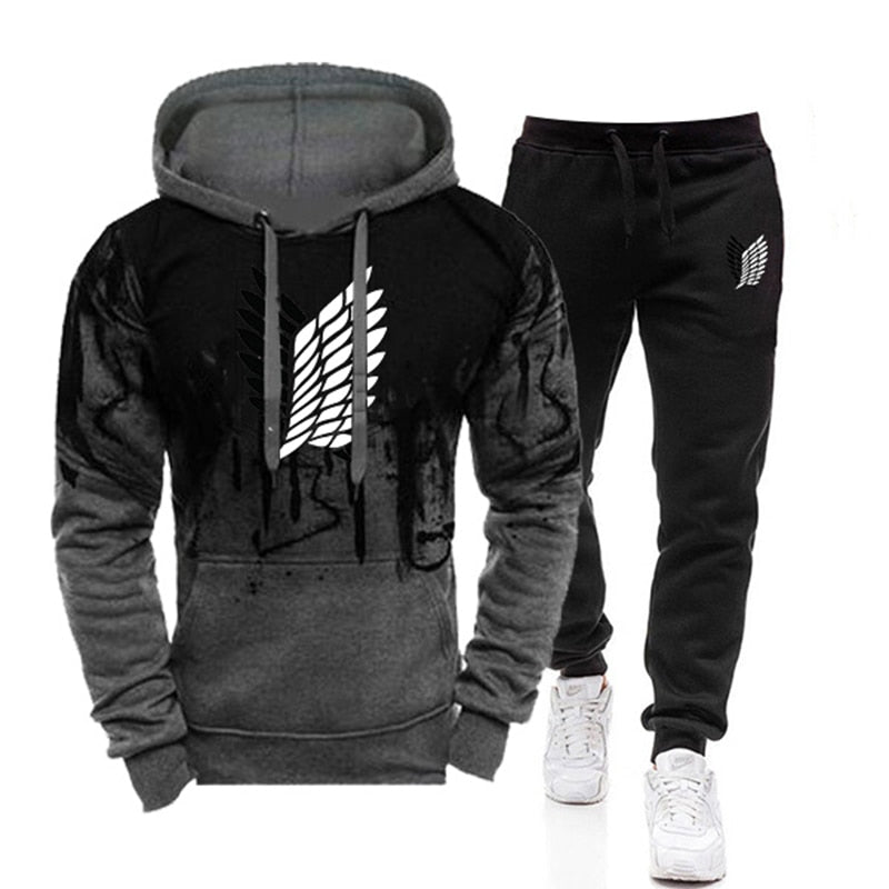 New Men's Tracksuit Two Pieces Sets Hoodies