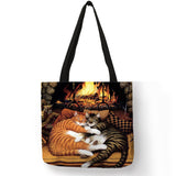 ZOE Oil Painting Cat Print Women