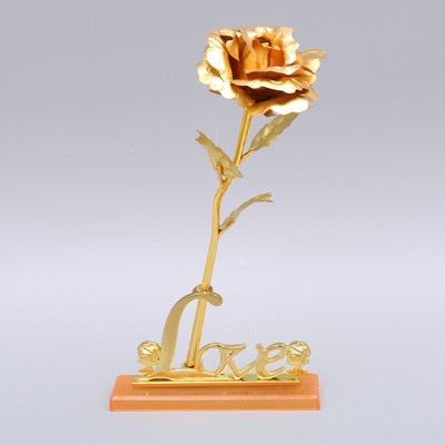 Valentine's Day Galaxy Rose 24k Foil Plated Rose Gold Rose