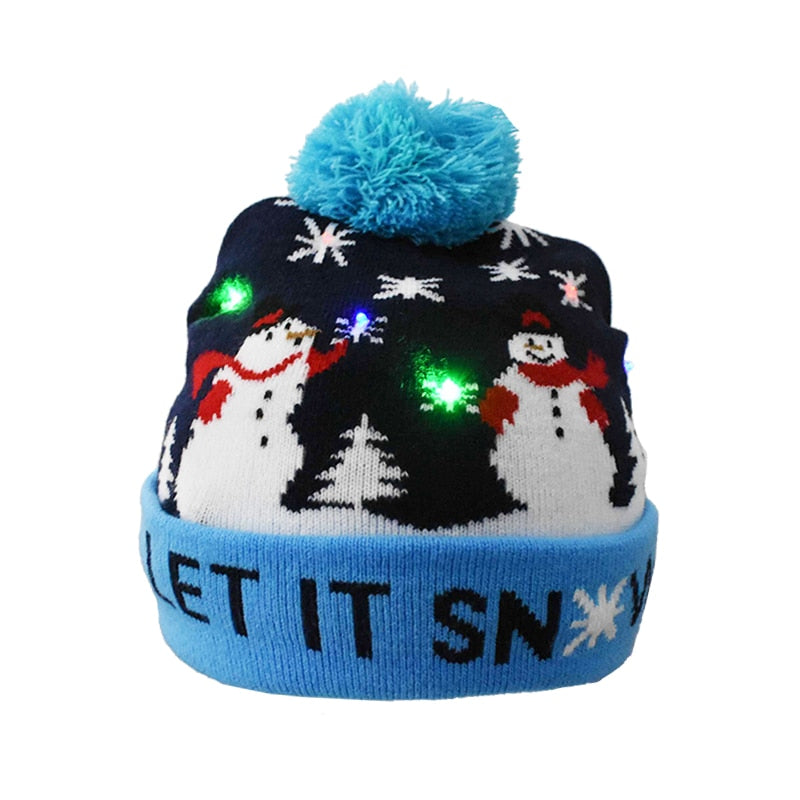 LED Christmas Hats With Light Up