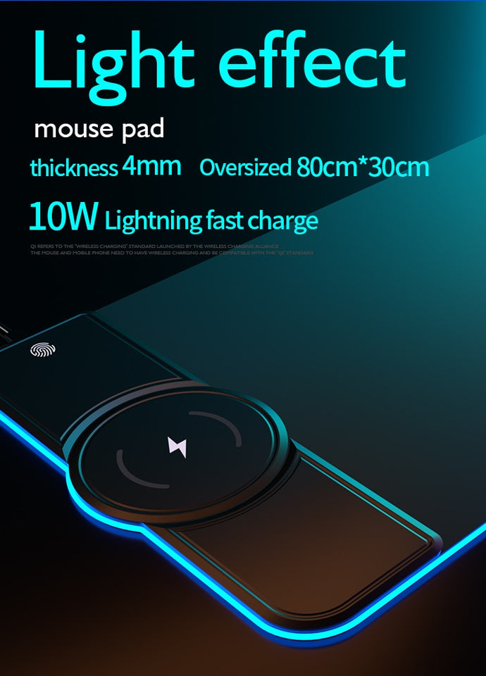 Wireless Charging LED Mouse Pad