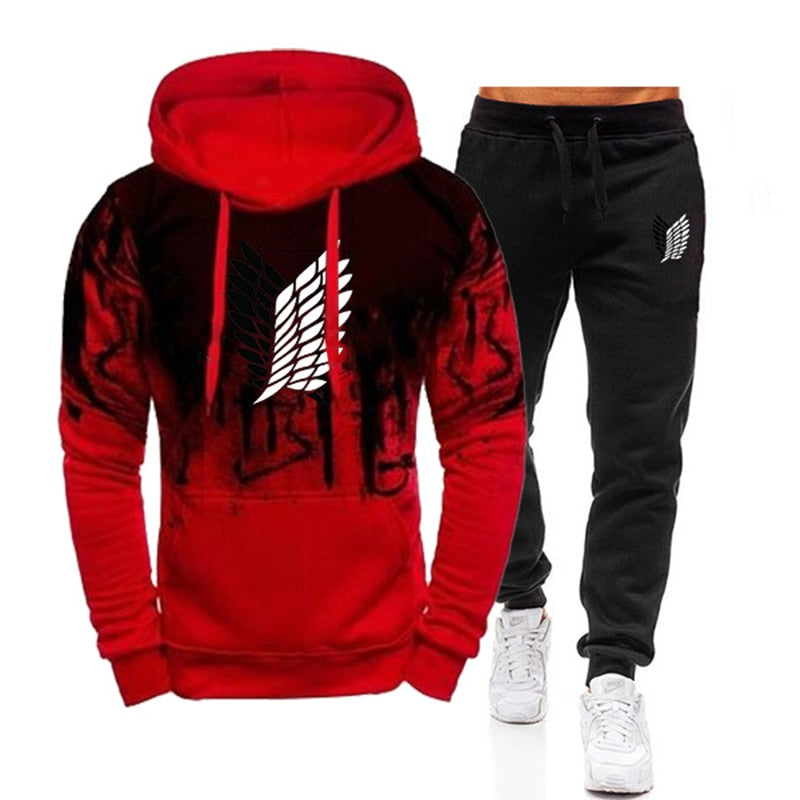 New Men's Tracksuit Two Pieces Sets Hoodies