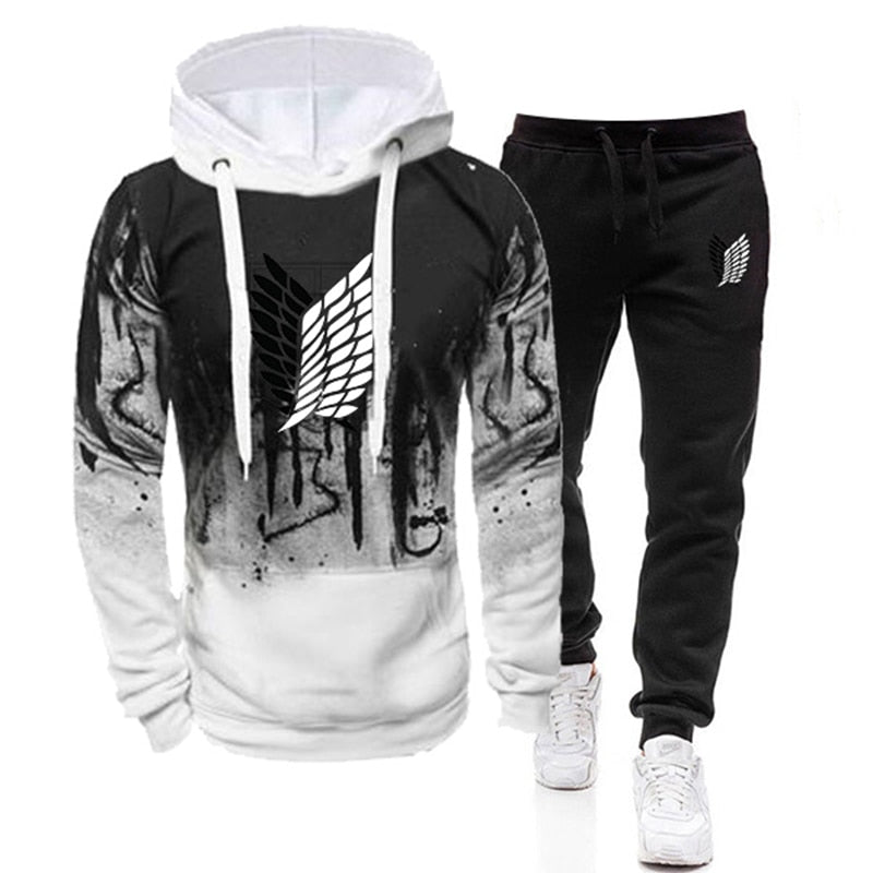 New Men's Tracksuit Two Pieces Sets Hoodies