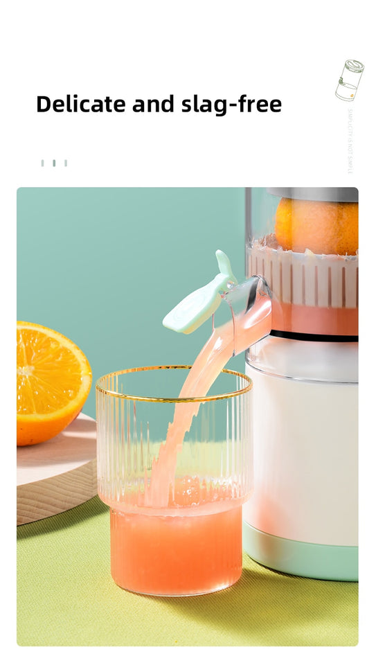 Wireless Slow Juicer Orange Lemon Juicer for Home 7.4V