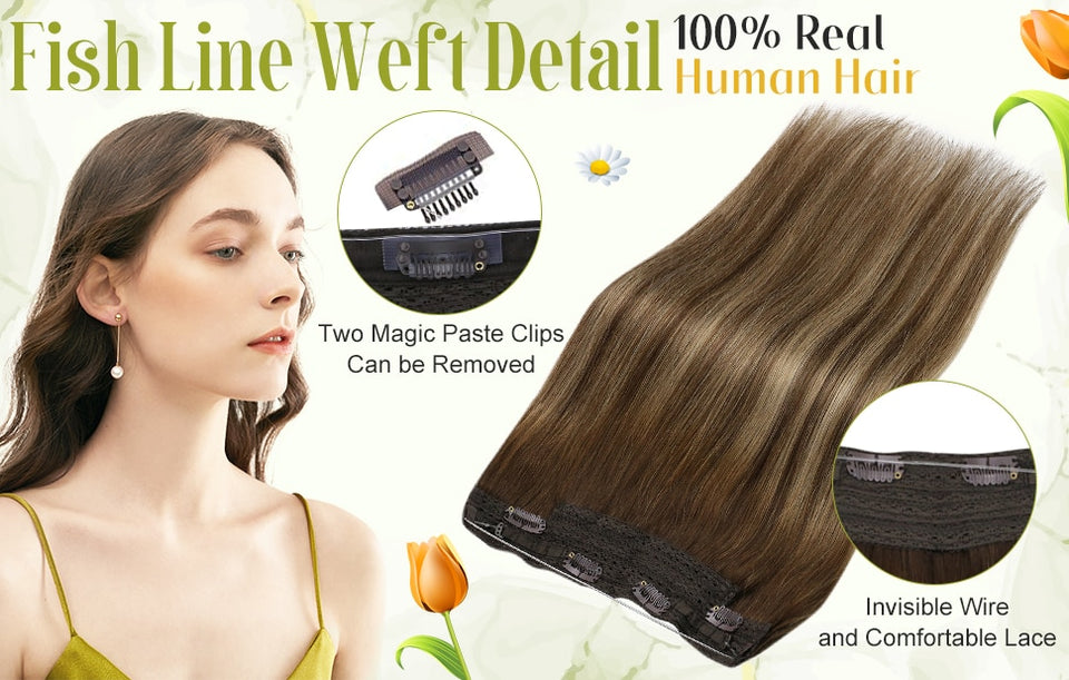 Sunny Fish Wire Hair Extensions Brown to Blonde