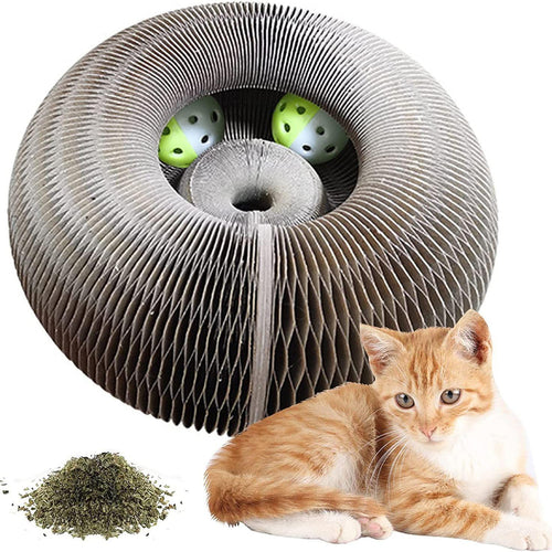 Cat Scratching Board with a Toy Bell Ball