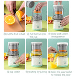 Wireless Slow Juicer Orange Lemon Juicer for Home 7.4V