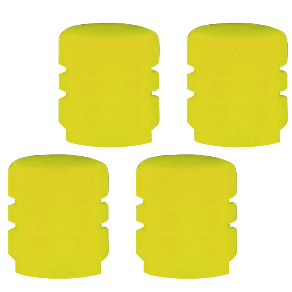 4PCS Universal Fluorescent Valve Caps, for Car Tires, Motorcycles, Bike