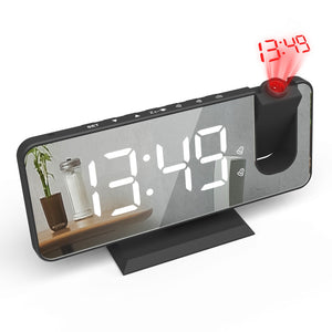 Mirror projection alarm clock